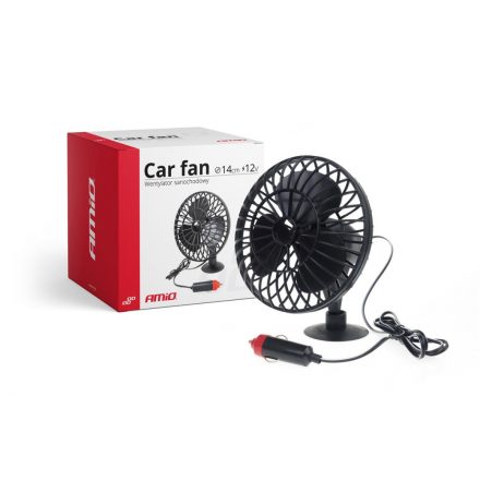 Amio, Ventilátor 14cm, tapadókorongos, 12V