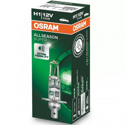 Osram, ALLSEASON SUPER, Izzó H1 +30%, 55W - 12V