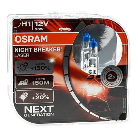 OSRAM Night Breaker Laser Next Gen. +150% izzó pár - H1 - 55W - 12V