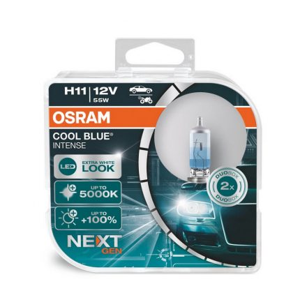 Osram, CoolBlue Nextgen, Izzó H11 Párban, +100%, 55W - 12V