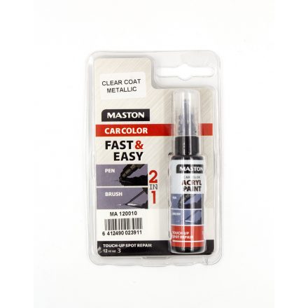 Maston, Javító Stift, 2in1, Színtelen lakk, Metál, 12ml