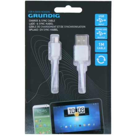 Grundig, Adatkábel, USB-MicroUSB, 1m