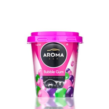 Aroma Car, Poharas Zselés illatosító, 130g, Bubble Gum