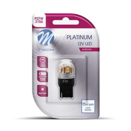 M-Tech, Platinum Canbus, LED izzó, P27W, W2,5X15d