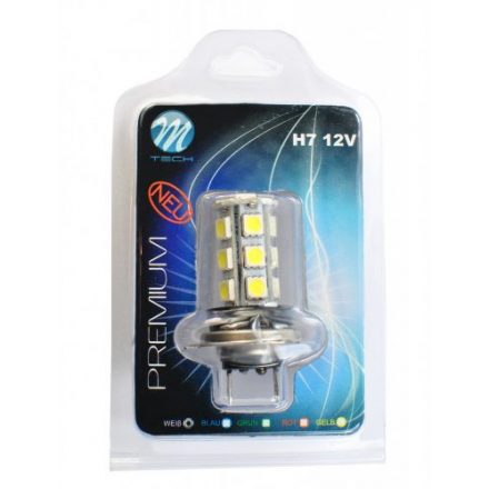 IZZÓ 12V H7 LED SMD FEHÉR 1 DB 18XSMD LED